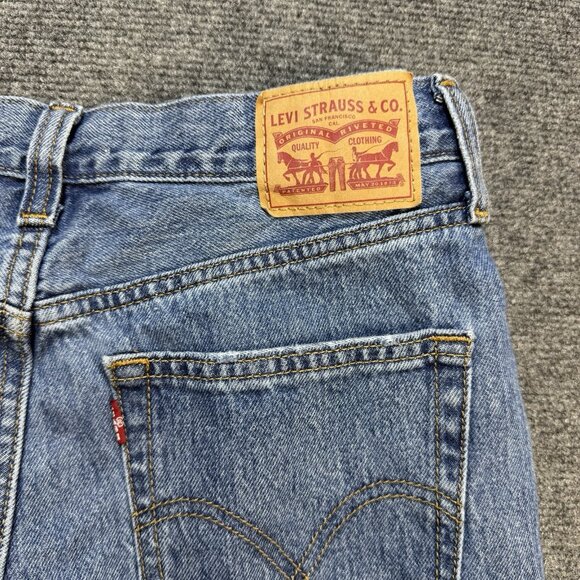 Levi's '94 Baggy Wide Leg Cutoff Shorts Women's 29 Y2K‎ Skater Grunge Mall Goth - Picture 3 of 8